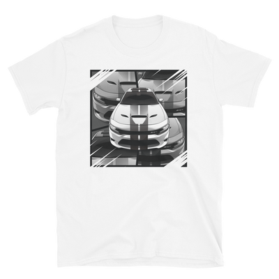 White Hellcat Charger T-Shirt (BW)