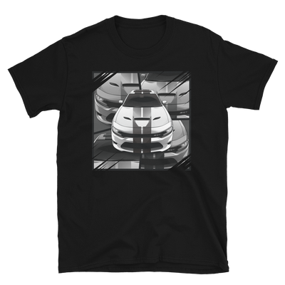 White Hellcat Charger T-Shirt (BW)